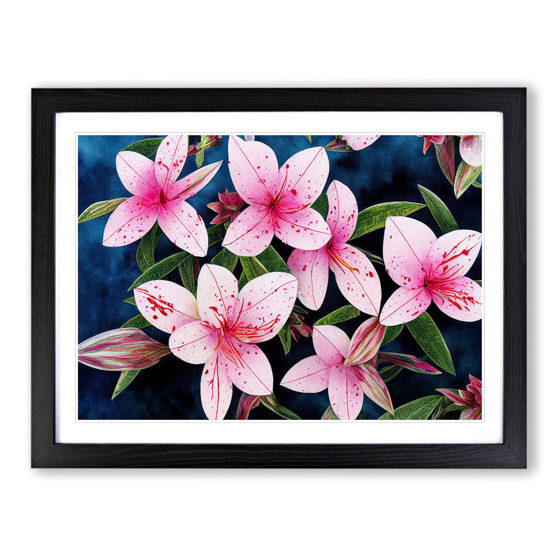 Rhododendron Flower - Single Picture Frame Print, Black Framed, 46cm H x 64cm W x 2cm D