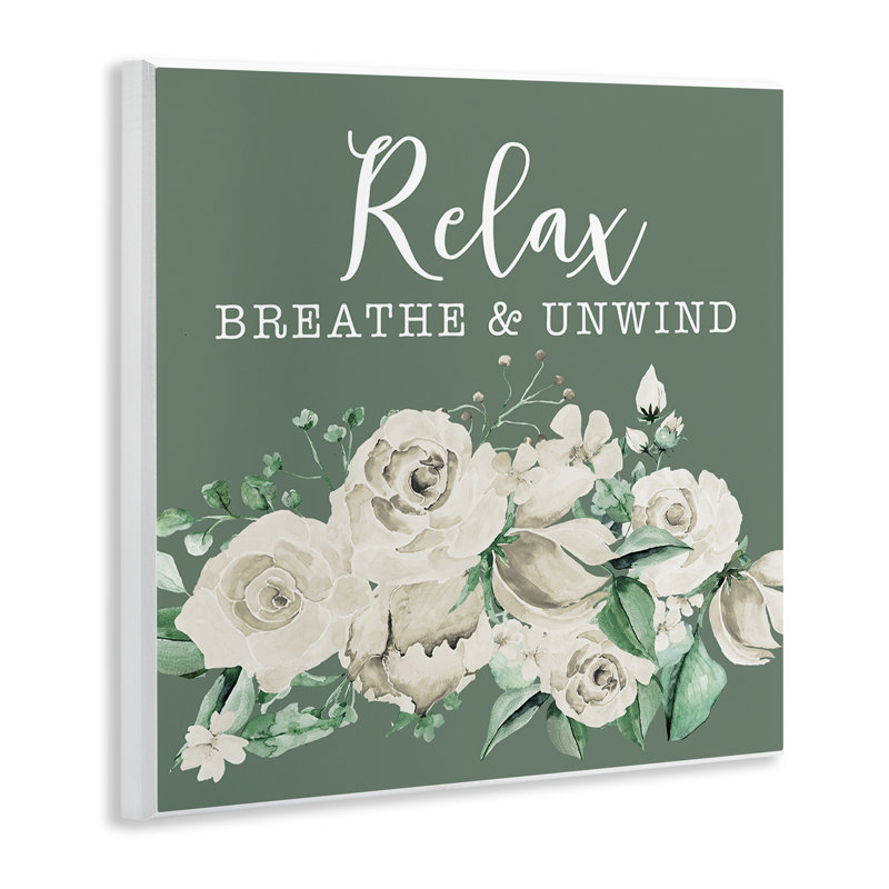  Art mural "Breathe & Unwind with Florals" par Masey St. Studios