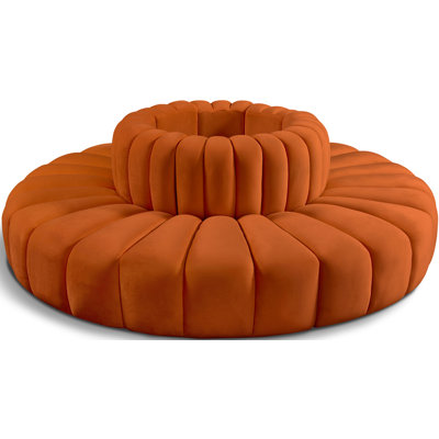 Hite Upholstered Curved Sectional Reversible