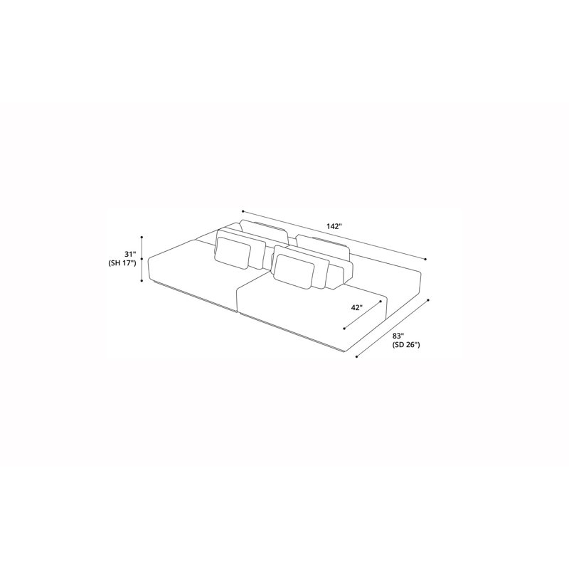 Spruce Modular 4 - Piece Sectional
