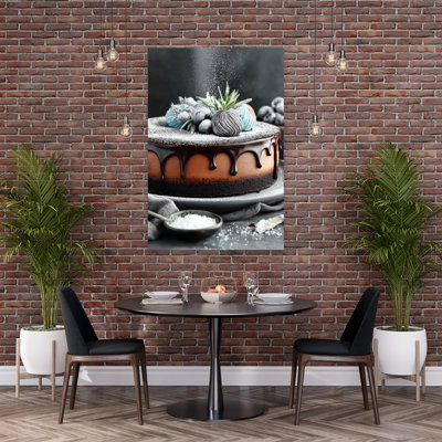 Decadent Chocolate Cheesecake Elegant Contemporary Wall Art