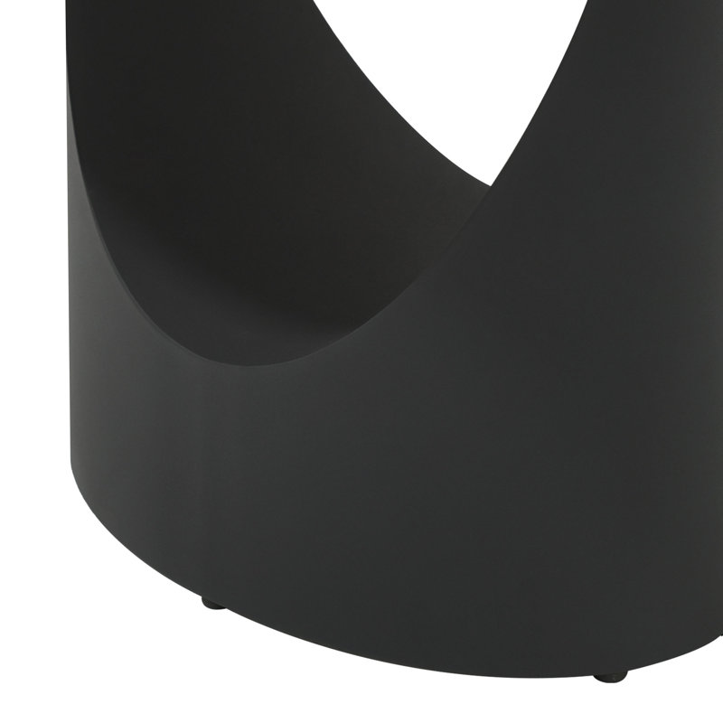 Table de salle à manger Aliyas, H 29,53 po x L 63 po x l 35,4 po, Noir, Blanc