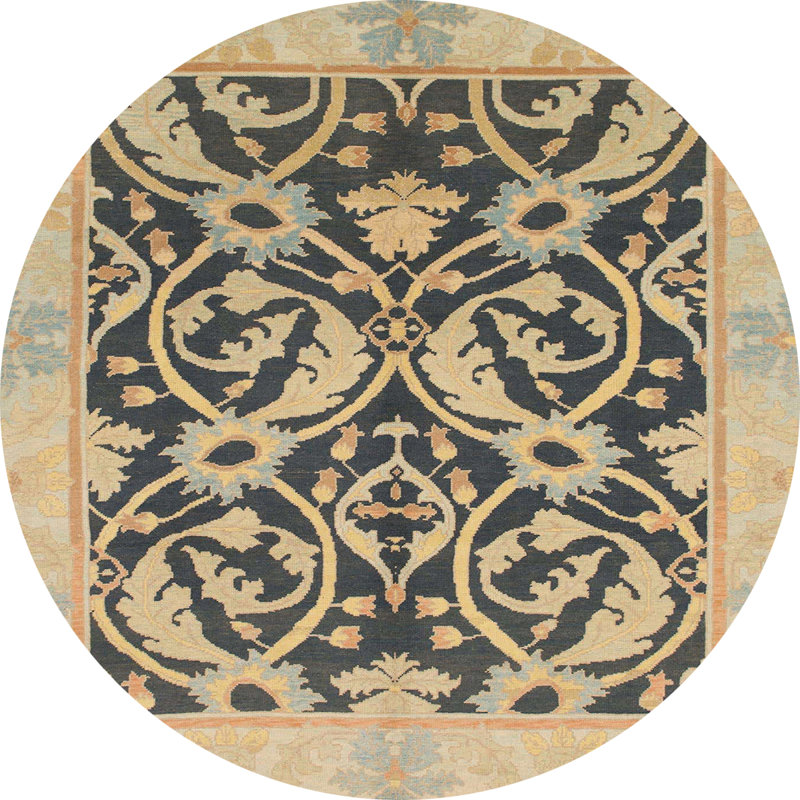 Tapis abstrait moderne 1228, Rond 8 pi