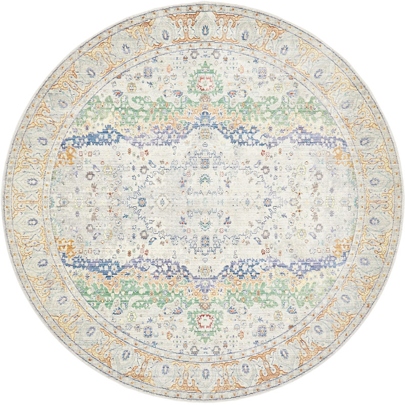 Glasser Oriental Indoor Rug, Round 8'