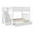 Blaisdell Solid Wood Storage Staircase Bunk Bed with Roll Out Trundle-875247207-875244847