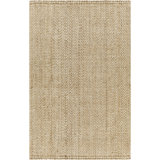 Wilsey Solid Color Hand Braided Jute Area Rug in Khaki/Tan/Cream