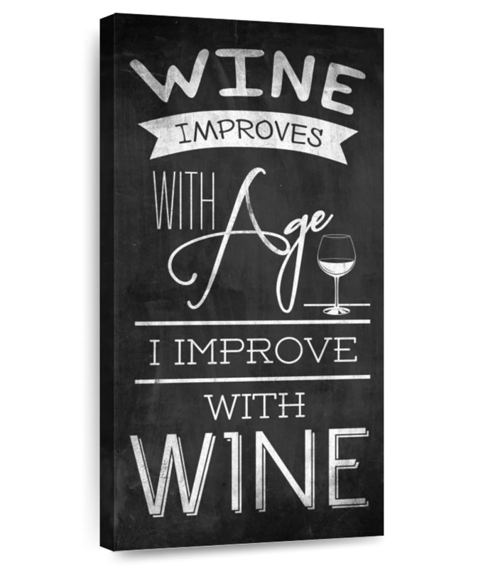 Funny Wine Typography, 42" H x 21" W