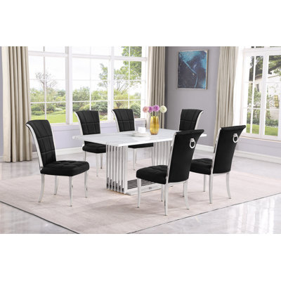 Ensemble de salle à manger rectangulaire L 68 po x l 38 po Kernisha