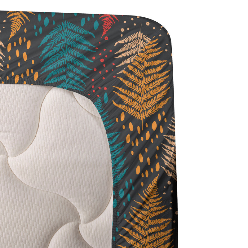 Ambesonne Trees Sheet Set Winter Forest Pattern Dots Charcoal Grey and Multicolor, Calking Sheet Set aith 2 Pillowcases