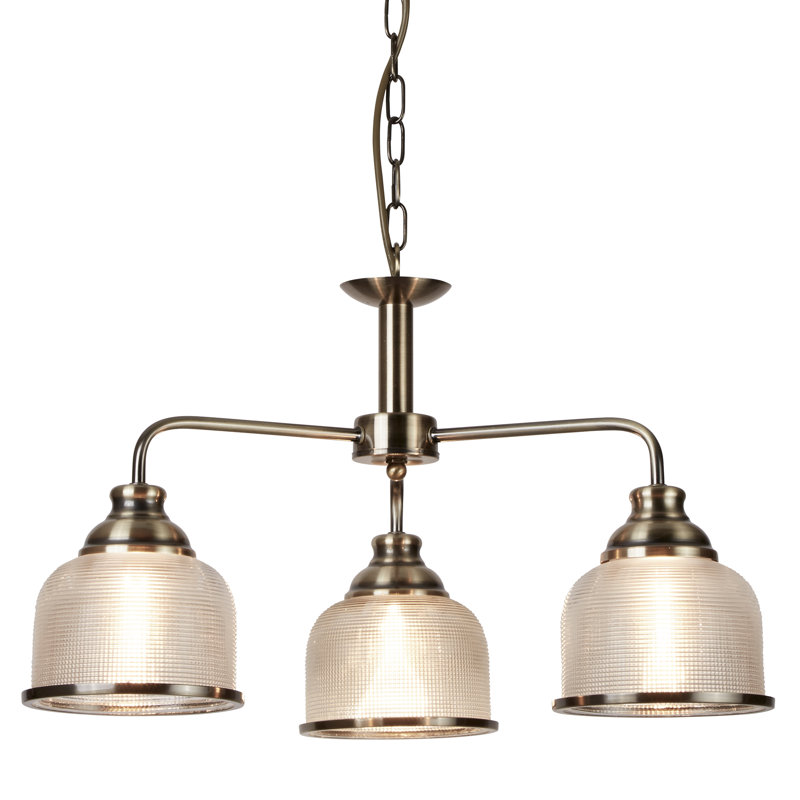 Georgetown Light Chandelier, Antique Brass