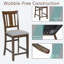 Chaises de salle à manger seulement, ensemble de 4 chaises à hauteur de comptoir en bois-1859143451