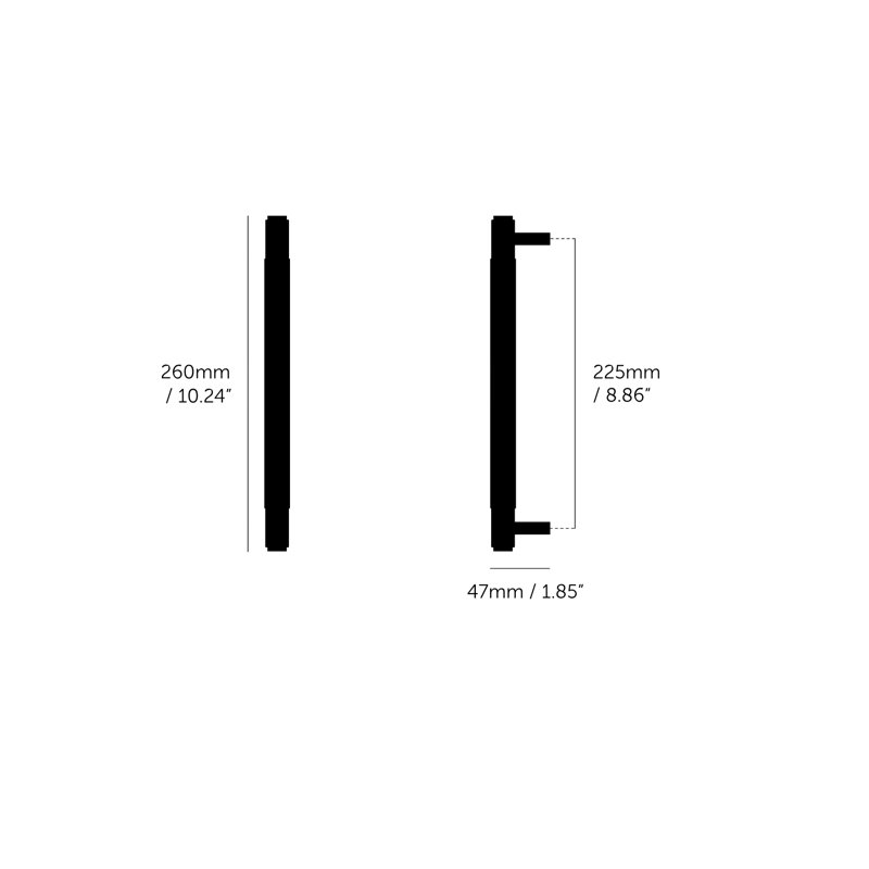 Pull Bar / Cross, Steel, 8 43/50"