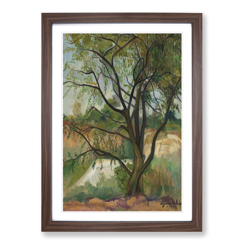 The Tree by Suzanne Valadon - Picture Frame Painting, Walnut Framed, 36cm H x 27cm W x 2cm D