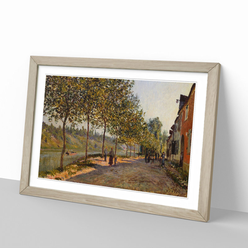 June Morning by Alfred Sisley - Framed Print, 36cm H x 48cm W x 2cm D, Oak Framed