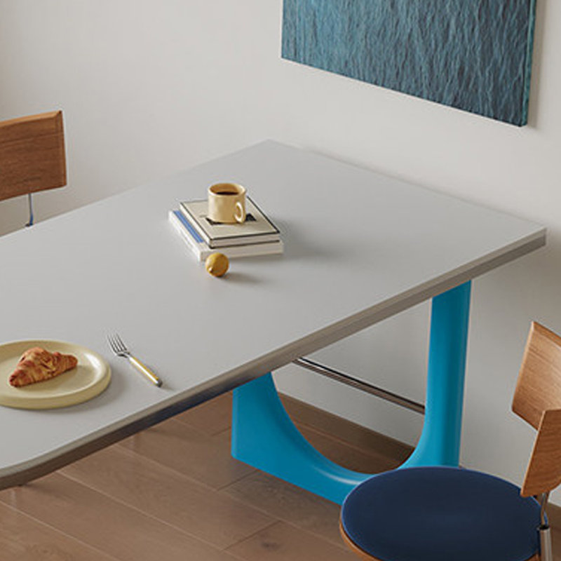 Special Artistic Creative-shaped Dining Table, 29.5" H x 70.8" W x 31.4" D