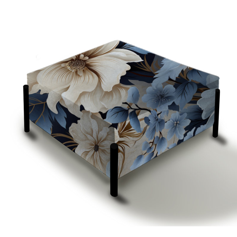 Ethereal Shadows Moody Patterns - Grand repose-pieds carré floral