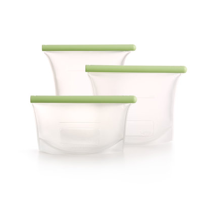 Lékué Reusable Silicone Bags, Set of 3
