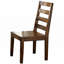 Ensemble de 2 chaises de salle à manger de style industriel en bois massif