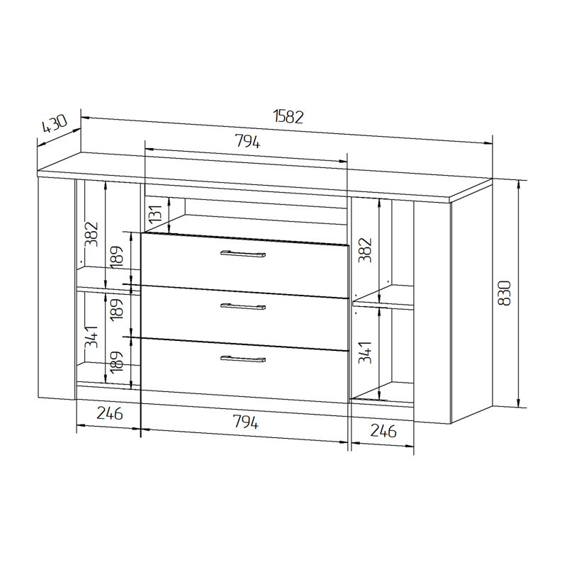 3 Drawer Chest