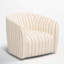 Fauteuil demi-tonneau pivotant rembourré Marita-1758183664