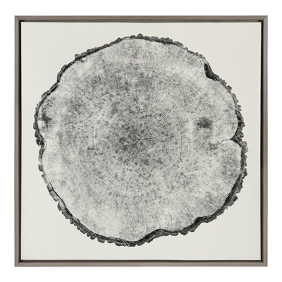 «Tree Rings Linen» par Emiko et Mark Franzen, reproduction d'art sur toile encadrée