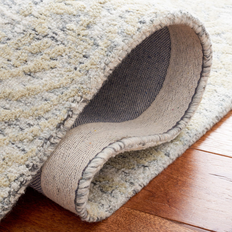 Pezanetti Hand Tufted Wool And Cotton With Latex Abstract Rug, Rectangle 4' x 6'
