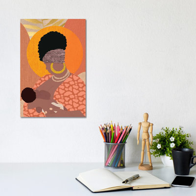 Nursing Mother by Sagmoon Paper Co. - Wrapped Canvas Print