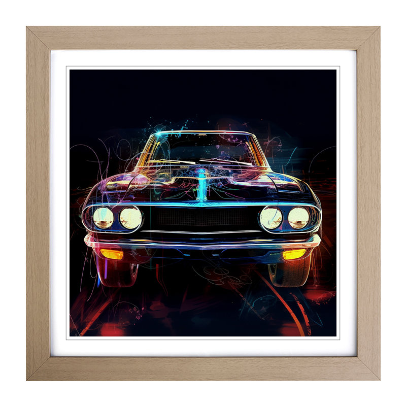 Single Picture Frame Print on Wood, Oak