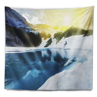 Tapisserie de grand lake paysage large blue