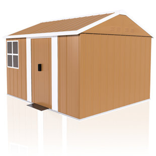 Heavy - Duty 8X10 Ft Metal Garden Shed With Secure Sliding Door, Ventilation And Sloped Roof For Backyard Lawn Tool Storage Windows, Lockable Door Seasonal Items Patio Furniture Maintenance