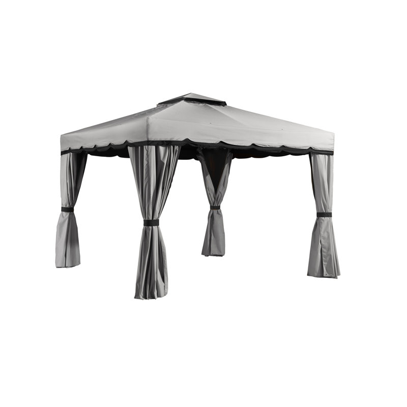 Sojag 10' x 10' Roma Fabric Soft-Top Gazebo Sun Shelter, Grey