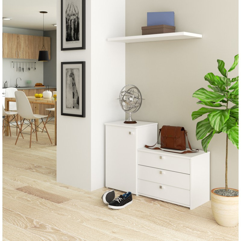 Ferguson 17 Pair Shoe Storage Cabinet, White