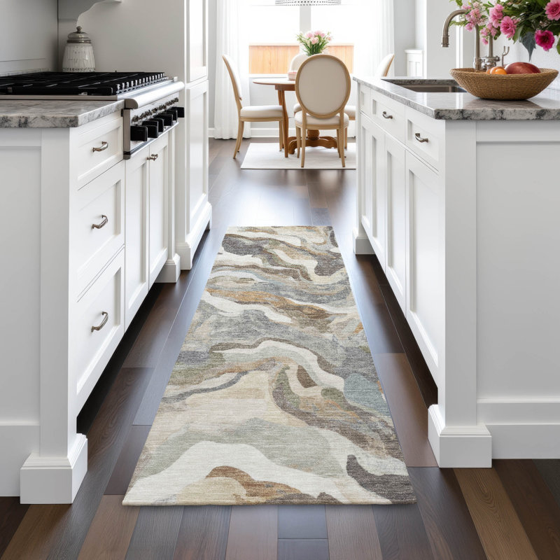 Machine Washable Indoor/Outdoor Colman ACN2162 Modern Rug, Runner 2'3" x 7'6"