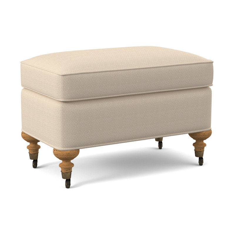 Devan Ottoman, Filigree Ivory, Amber