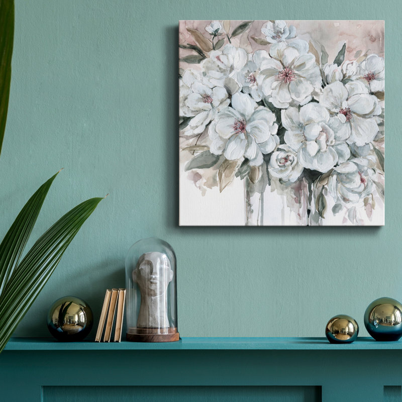 «Blush Bouquet», reproduction d'art sur toile tendue, H 10 po x l 10 po x P 1,5 po