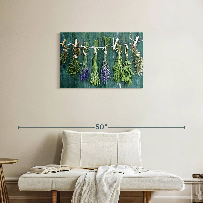 Harnek herbes séchées sur bois, H 20 po x l 30 po