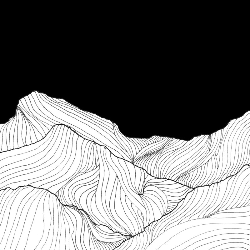 «Lines in the Mountains II» par Viviana Gonzalez - reproduction d'art sur toile tendue, L 12 po x H 12 po