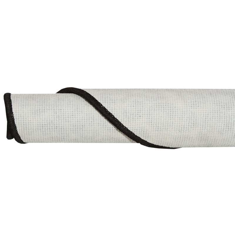 Tapis noir / gris à imprimé animal, Hexagone 12 pi