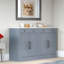 Buffet moderne avec 1 tiroir, 2 tablettes réglables et 2 tablettes de porte, ensemble de 2-732877903