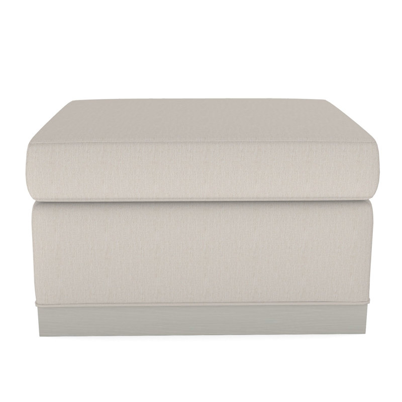Fisher Plinth Base Ottoman, Instant Parchment, Wrenn