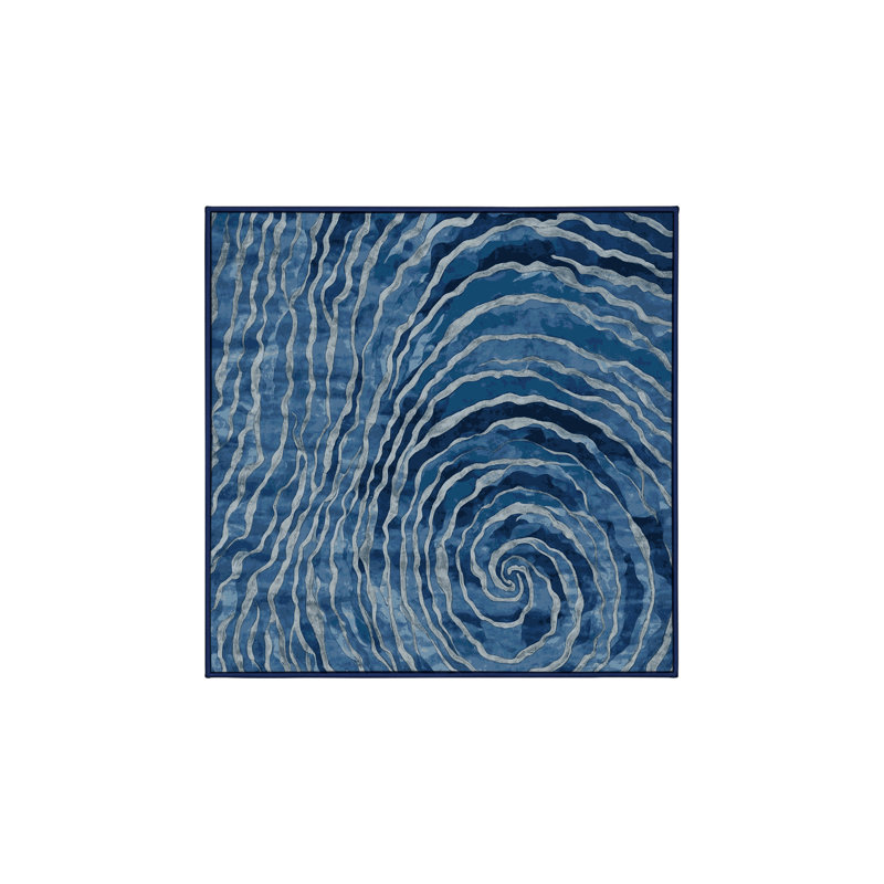 Tapis gris soyeux et moelleux, Carré 4 pi