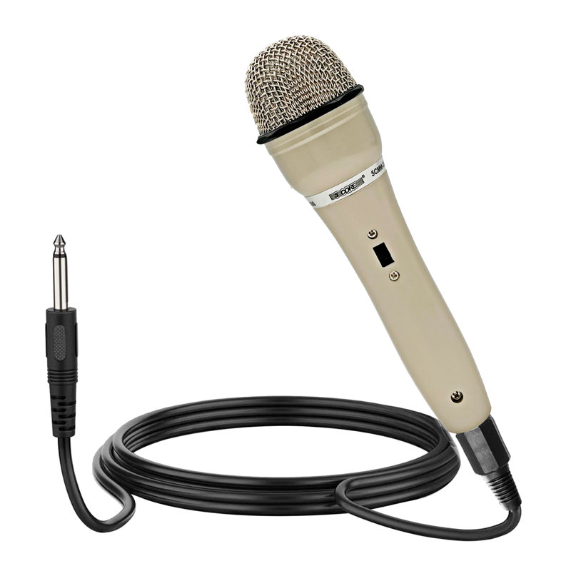 Microphone karaoké à 5 cœurs, micro cardioïde unidirectionnel avec interrupteur marche / arrêt XLR