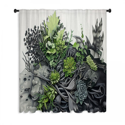 Rideau transparent en polyester Rhoman