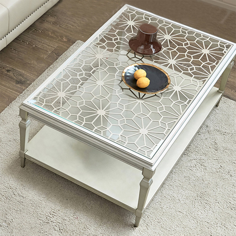 Eco-friendly painted coffee table, 18.9" H x 47.24" L x 26.77" W