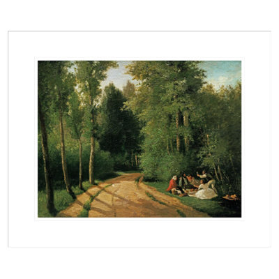 «A Picnic at Montmorency» par Camille Pissarro, impression giclée sur cadre