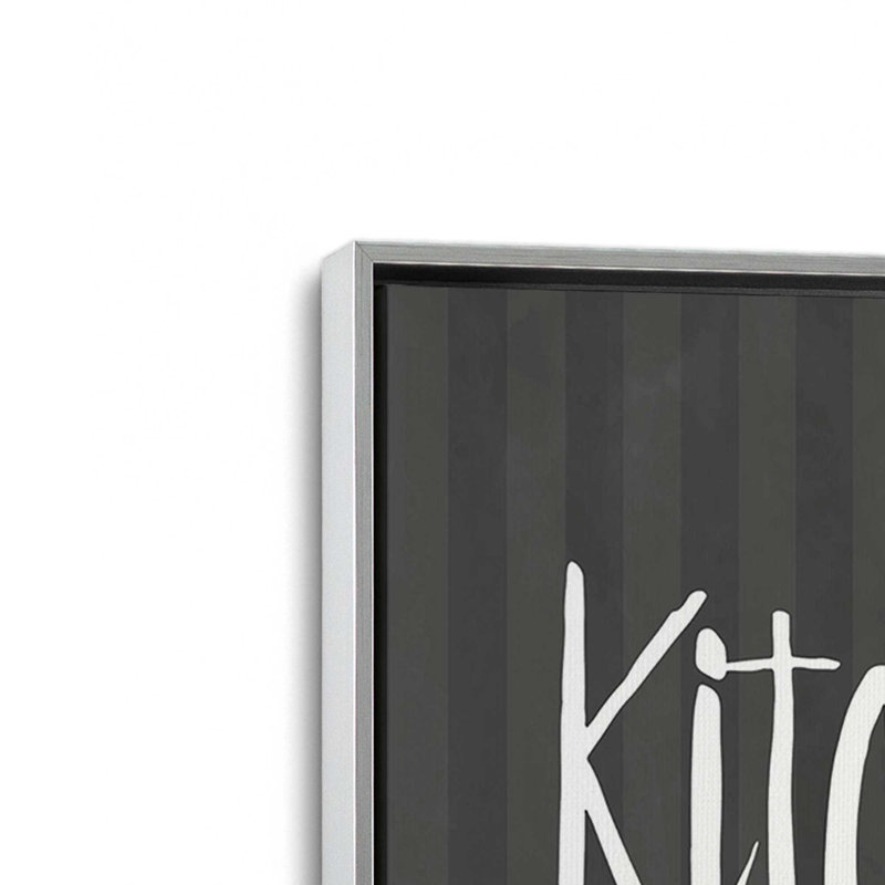 «Kitchen Rules» par Art texturé, L 12 po x H 16 po, Silver, Toile avec cadre