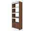 Bibliothèque ouverte moderne Mid-Century à 5 tablettes H 71,65 po x l 26,57 po Ratzer-537971748