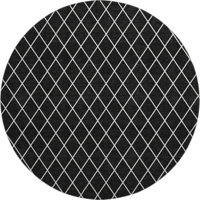 Premium Machine Washable Prisco Black Rug
