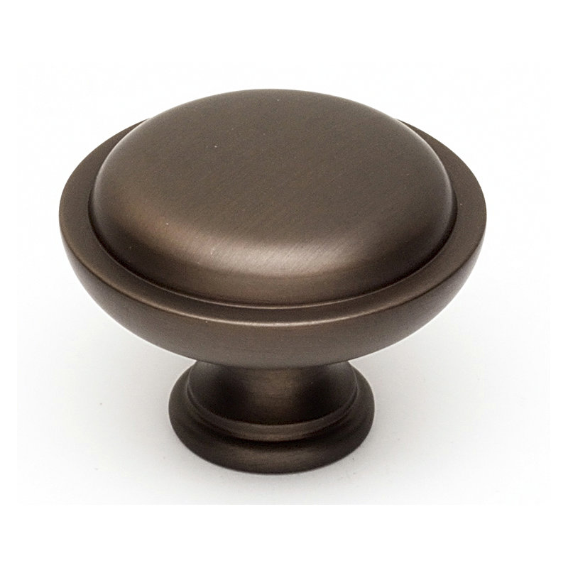 Poignée champignon, Bronze chocolat, H 1,0625 po x l 1,5 po x P 1,5 po