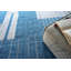 Scandinavian Hand Loomed Geometric Area Rug in Blue/Ivory-1608785811